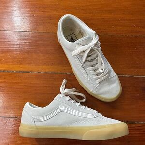 Vans White Sneakers with Tan Sole